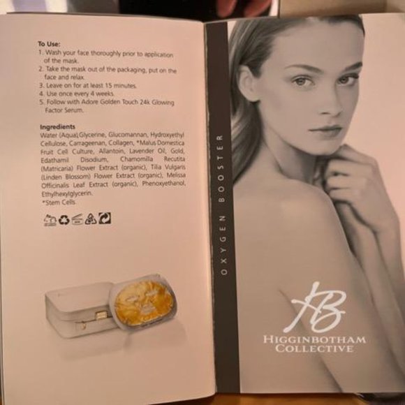 NEW ADORE Organic Innovations Golden Touch 24k Techo-Dermis Facial Masks w/ COA - Picture 8 of 11